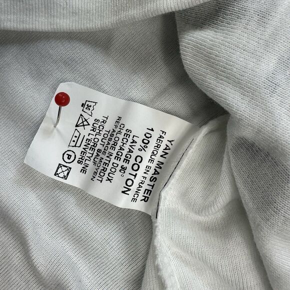 Paris Van Master Tank Top Women Medium White Silver Metallic Made in France Soft - Picture 5 of 12